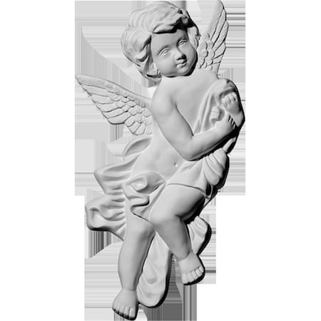 10.62 In. W X 9.37 In. H X 1.12 In. P Architectural Accent - Pompeii Angel Corner Onlay, Left